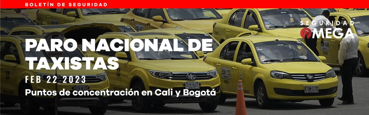 Paro nacional de taxistas: Puntos de encuentro en Cali y Bogotá